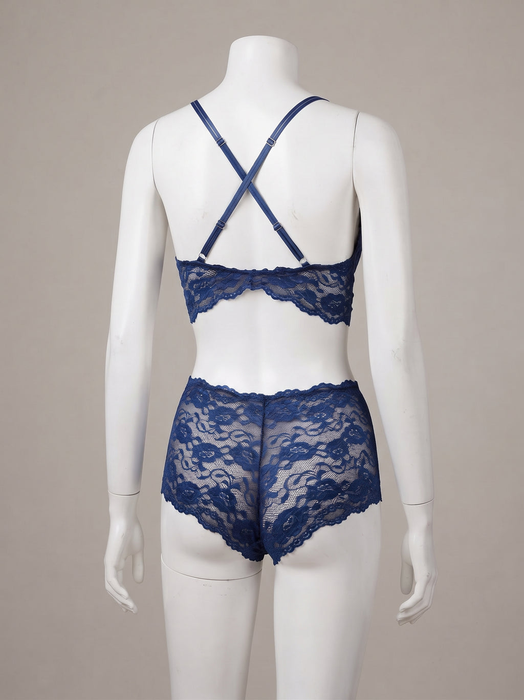 3-Piece Sheer Floral Lace Lingerie Set with Robe